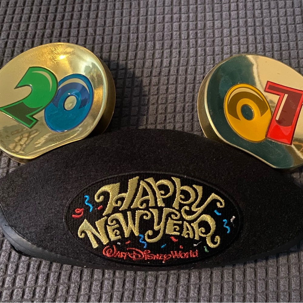 Disney Gold and Black Happy New Year Ears